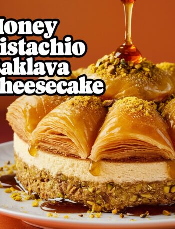 Honey Pistachio Baklava Cheesecake