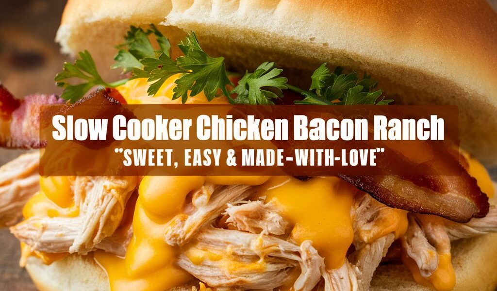 Slow Cooker Chicken Bacon Ranch Sandwiches