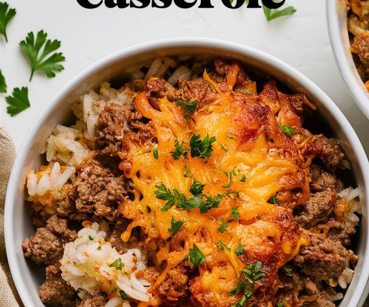 Easy Hamburger Rice Casserole Recipe