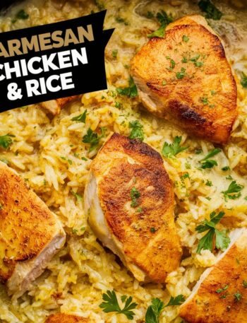 One-Pan Creamy Parmesan Chicken & Rice