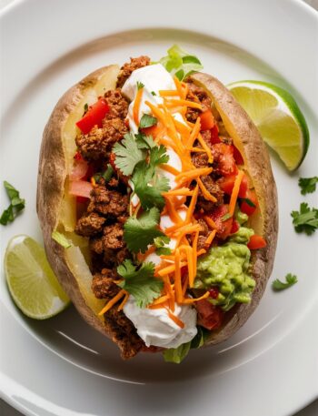 Taco Stuffed Baked Potatoes Recipe