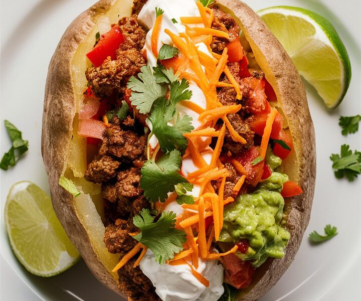 Taco Stuffed Baked Potatoes Recipe