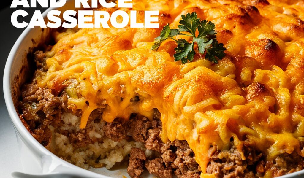 Cheesy Ground Beef and Rice Casserole Recipe