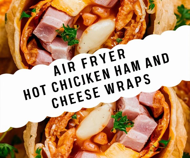 Air Fryer Hot Chicken Ham and Cheese Wraps