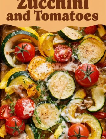 Roasted Garlic-Parmesan Zucchini Squash and Tomatoes