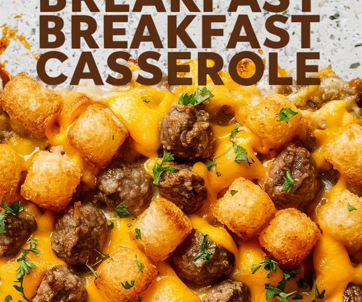 Tater Tot Sausage Breakfast Casserole