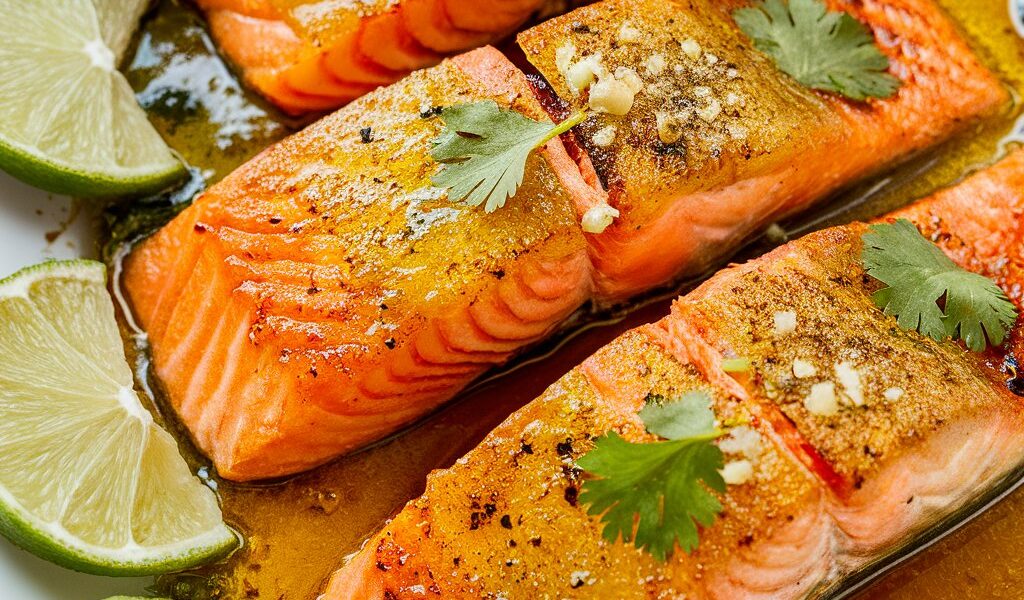 Honey Lime Garlic Butter Salmon Recipe