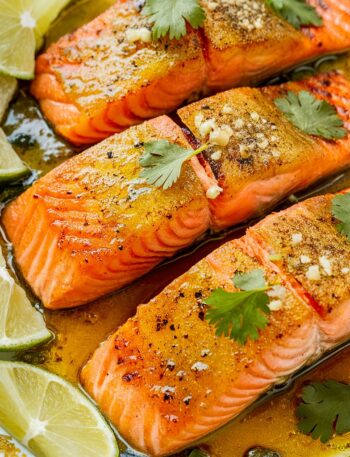 Honey Lime Garlic Butter Salmon Recipe