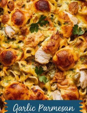 Garlic Parmesan Chicken Pasta Bake