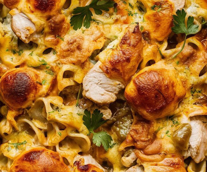Garlic Parmesan Chicken Pasta Bake