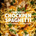 Crockpot Cheesy Chicken Spaghetti