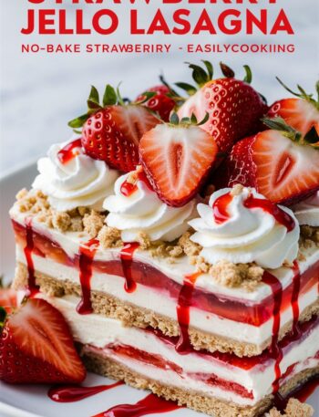 No-Bake Strawberry Jello Lasagna Recipe