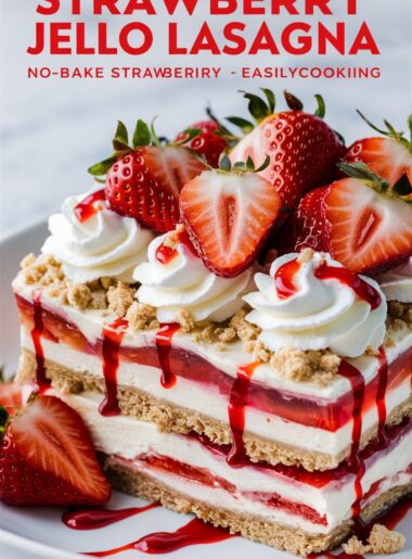 No-Bake Strawberry Jello Lasagna Recipe