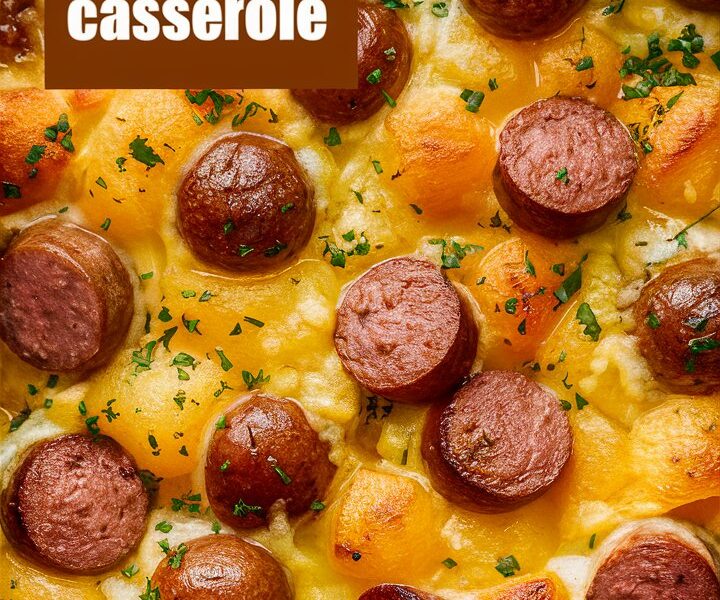 Kielbasa Sausage Cheesy Potato Casserole